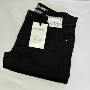 NWT New York & Company Women's Size 2 Skinny Ankle Jean Black Low Rise